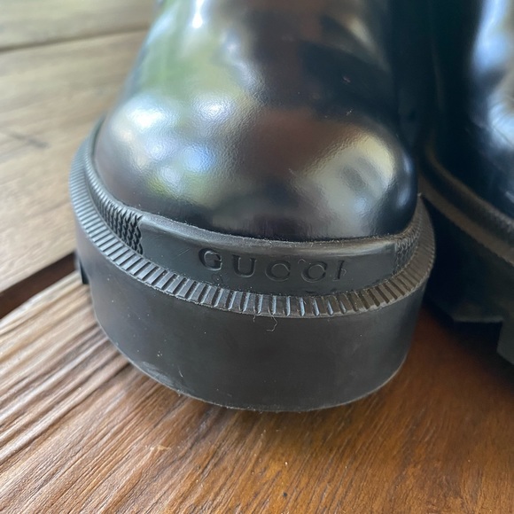 Gucci Leather Ankle Boot With Belt 39.5 - Picture 5 of 13